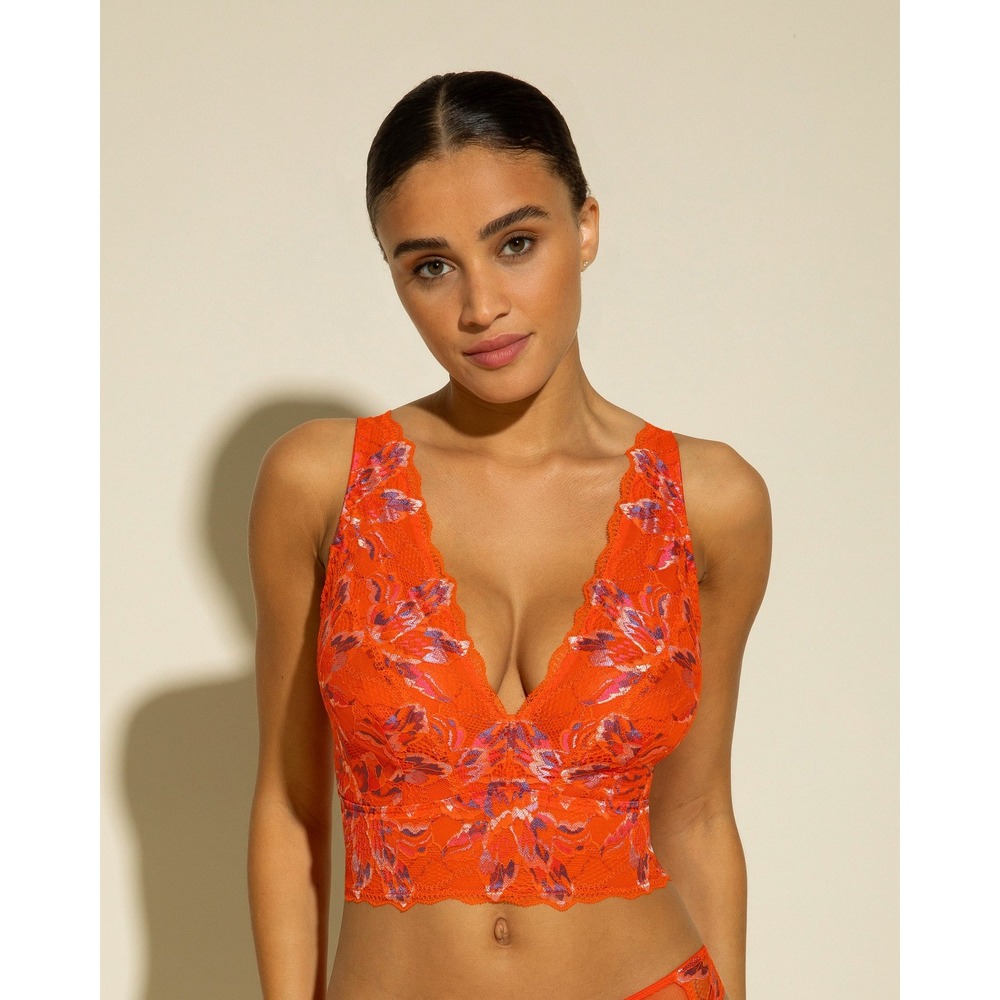 Cosabella Paradiso Wire-Free Lace Bra‎ Made in Italy Floral Unlined Bralette
